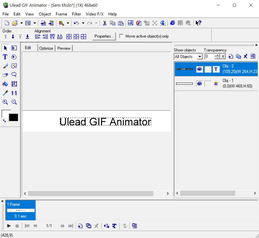 Ulead Gif Animator 5 Portable - editor de GIFs (2001)