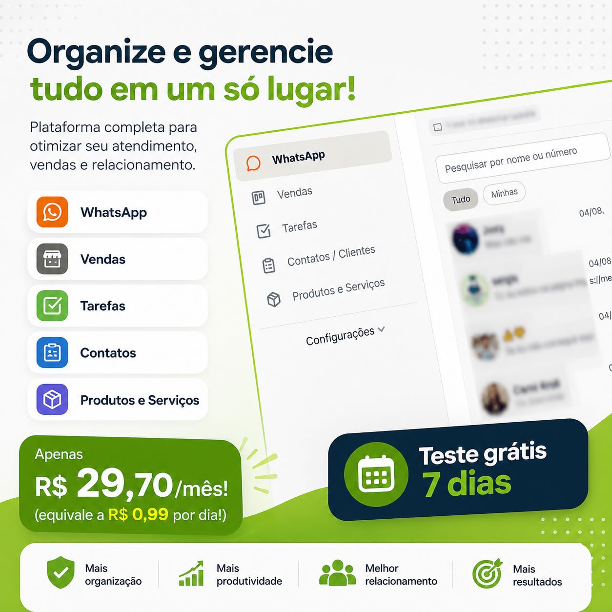Sistema para gestão de vendas, clientes, produtos + WhatsApp por apenas R$ 0,99