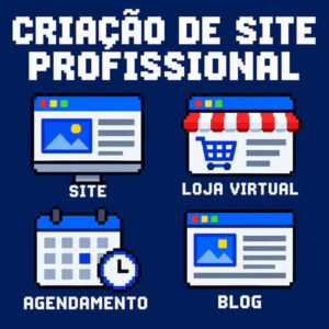 Site profissional com opção de sistema de agendamento, CRM com WhatsApp e loja virtual